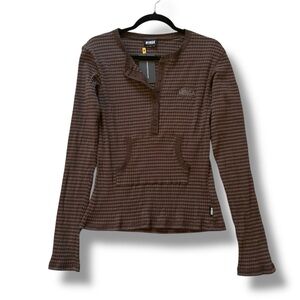 Minga London | NWT’s Cyber Y2K Goth Grunge Striped Sweater Top